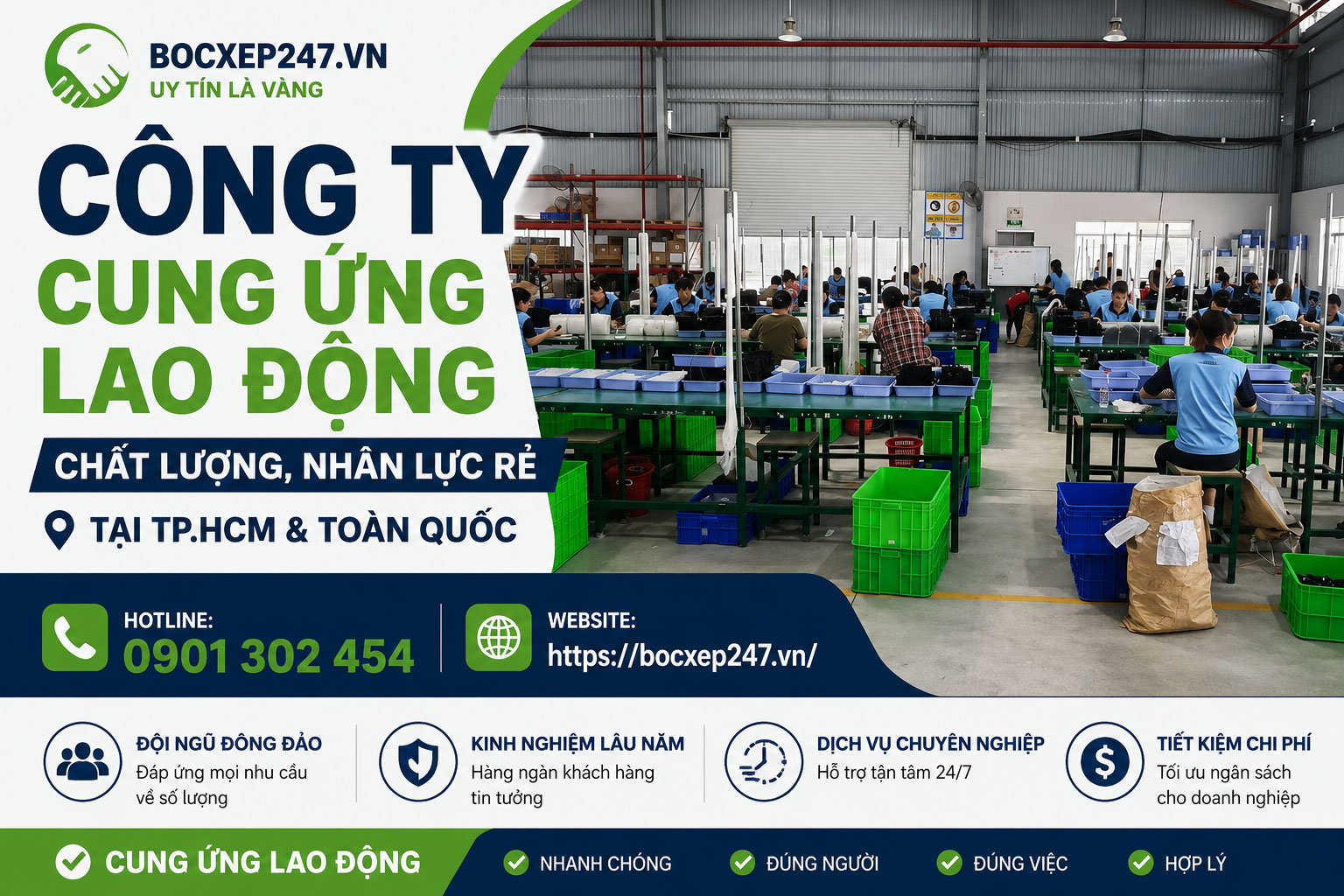 Cung ứng lao động tại Bốc Xếp 247