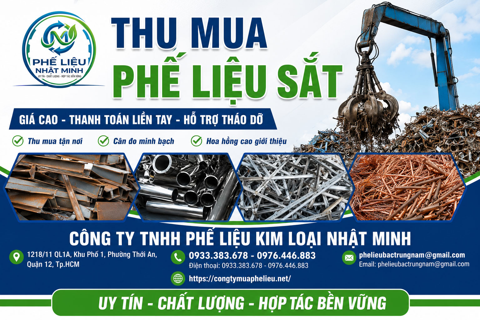 Thu mua phế liệu sắt tại phế liệu Nhật Minh