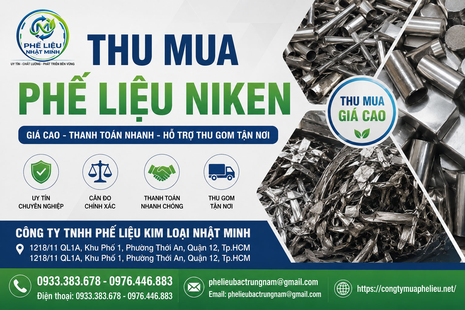 Thu mua phế liệu niken tại phế liệu Nhật Minh