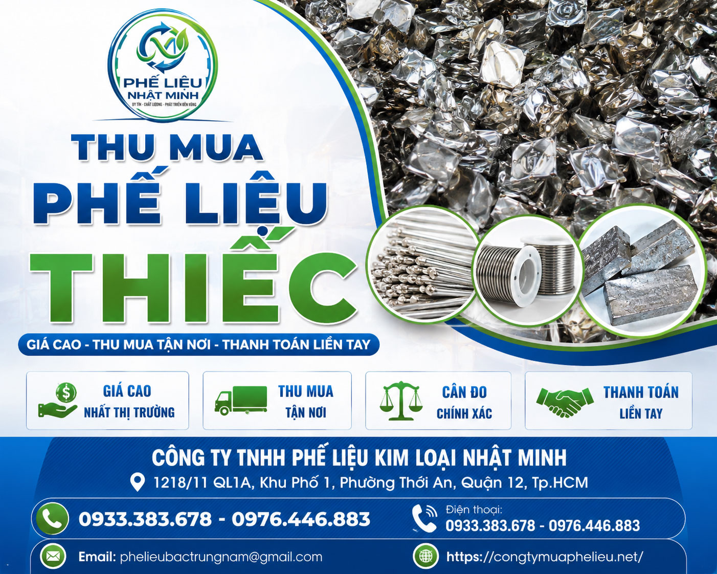 Thu mua phế liệu thiếc tại Phế liệu Nhật Minh