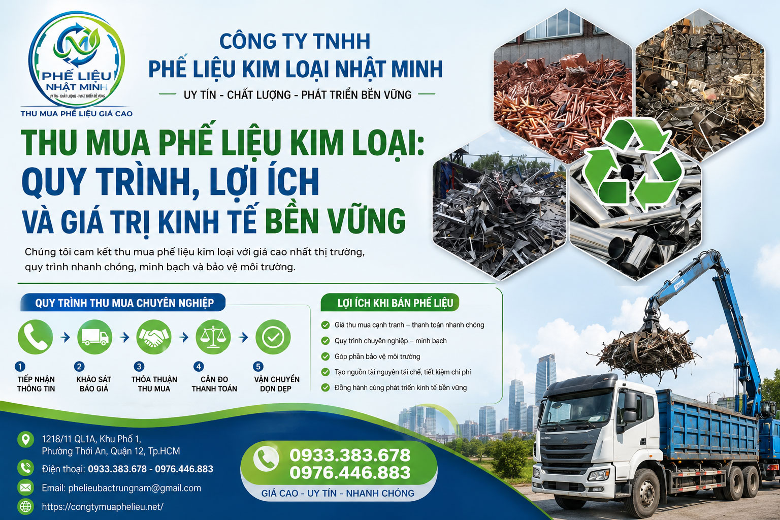 Thu mua phế liệu kim loại tại Phế liệu Nhật Minh