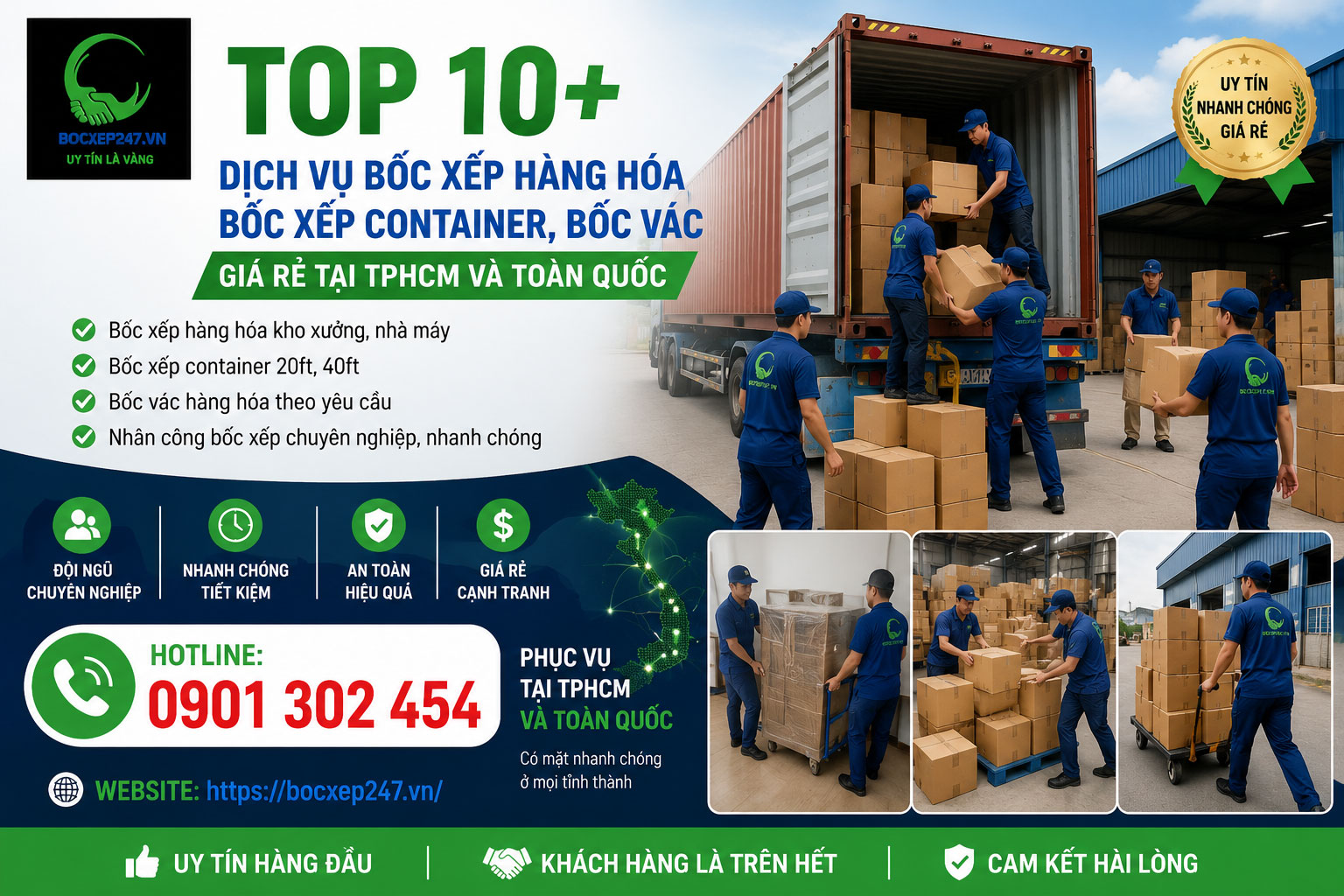 Dịch vụ bốc xếp hàng hóa tại Bốc xếp 247
