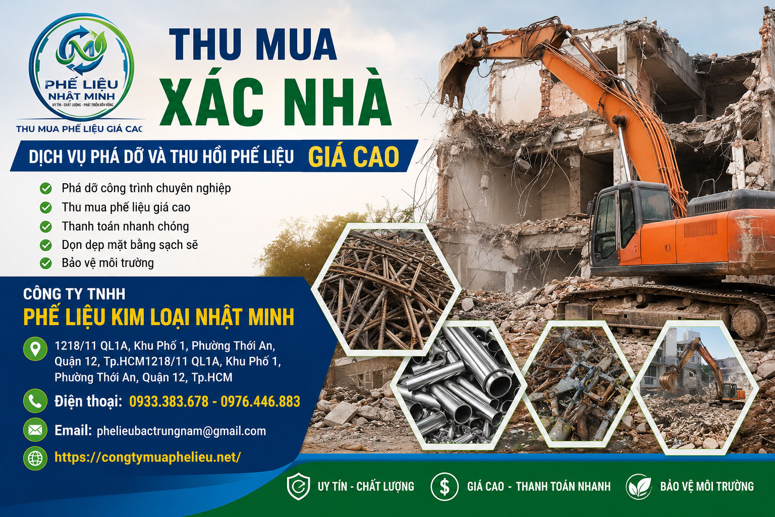 Thu Mua Xác Nhà tại phế liệu Nhật Minh