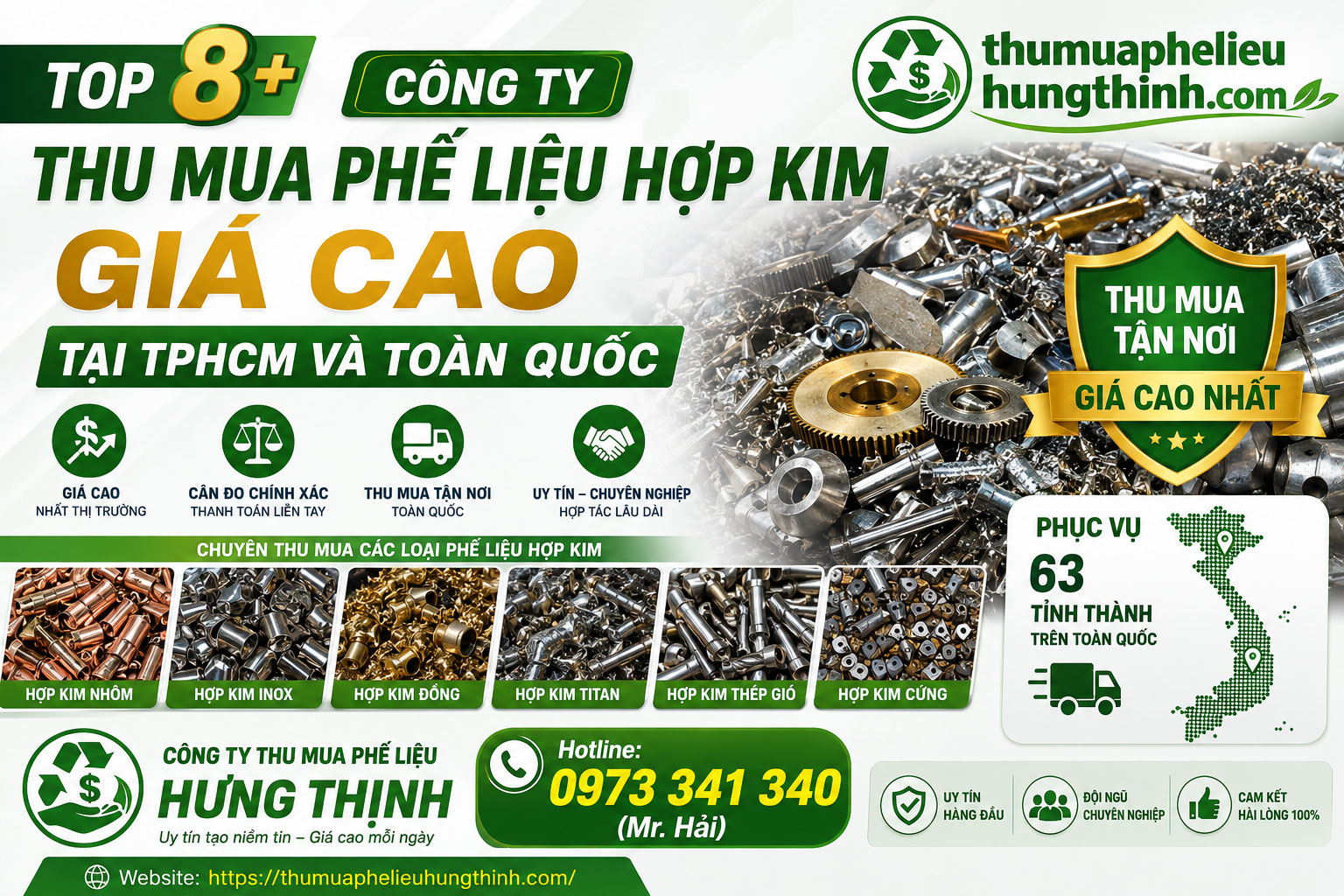 Thu mua phế liệu hợp kim tại Phế liệu Hưng Thịnh