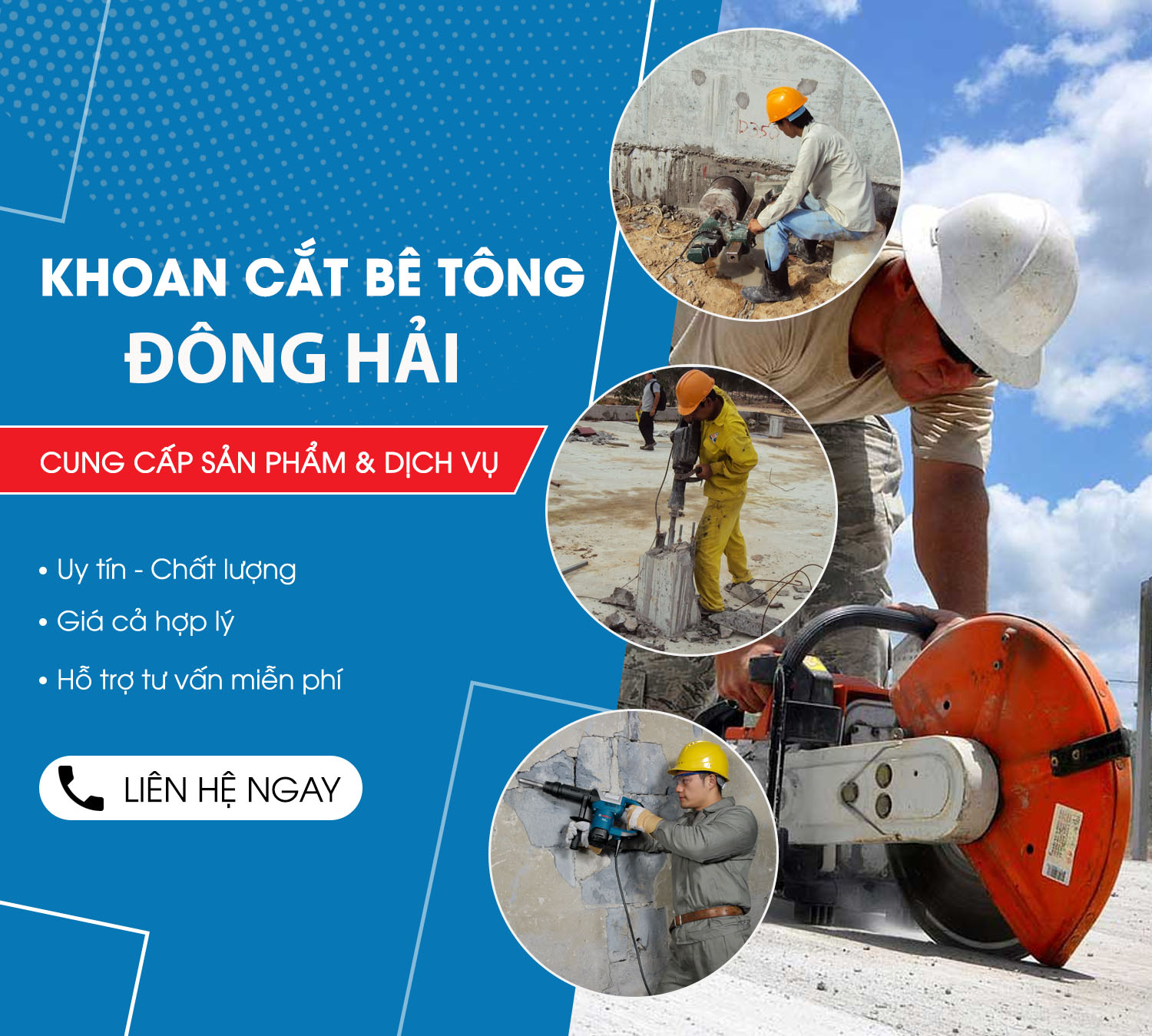 Dịch vụ khoan cắt bê tông tại Tphcm