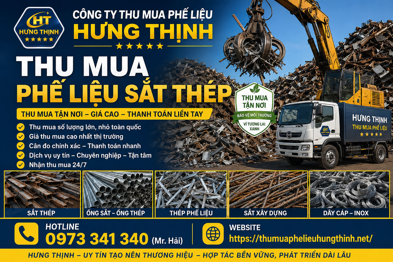 Thu mua phế liệu sắt tại thumuaphelieuhungthinh.net