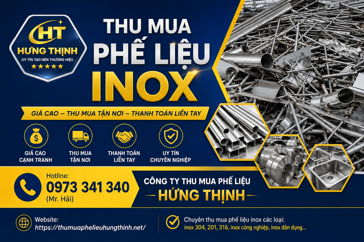 Thu Mua Phế Liệu Inox Tại Thumuaphelieuhungthinh.net