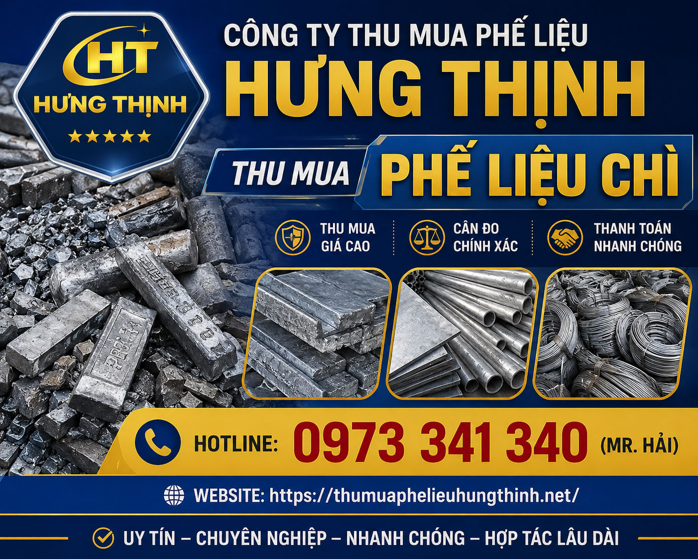Thu mua phế liệu chì tại thumuaphelieuhungthinh.net