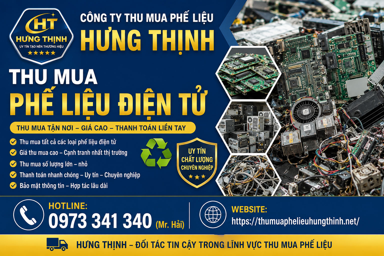 Thu mua phế liệu điện tử giá cao tại thumuaphelieuhungthinh.net